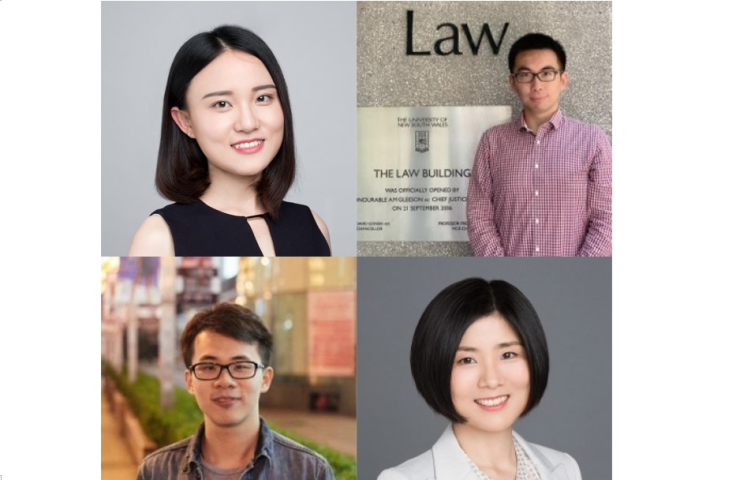 picture Dr. Qi (Belle) Guo (left top), Dr. Peicheng (Matthew) Wu (Right top), Dr. Dan Xie(Right bottom), Dr. Shangxuan (Martin) Wu