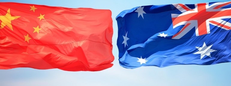 image for Australia and China flag