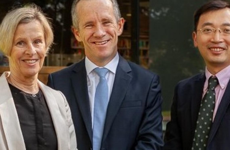 image of CIBEL Centre co-directors Professor Deborah Healey and Associate Professor Heng Wang and Herbert Smith Freehills’ Regional Managing Partner Andrew Pike 