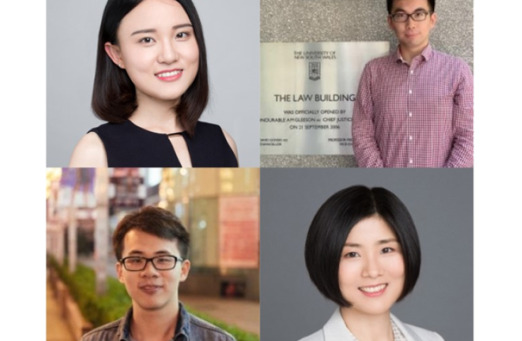 CIBEL's PhD Students Dr. Qi (Belle) Guo, Dr. Peicheng (Matthew) Wu, Dr. Shangxuan (Martin) Wu, Dr. Dan Xie 