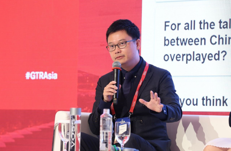 Associate Professor Weihuan Zhou speaking at the 2023 Asia Global Trade 