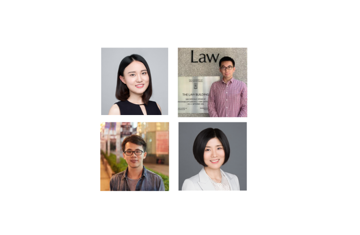 CIBEL's PhD Students Dr. Qi (Belle) Guo, Dr. Peicheng (Matthew) Wu, Dr. Shangxuan (Martin) Wu, Dr. Dan Xie 