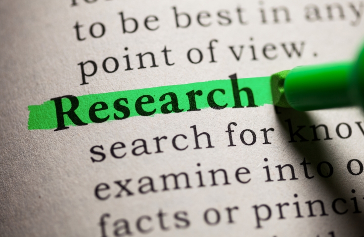 highlight the word research on a page